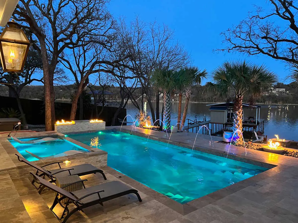 Best pool lighting options for your Austin, TX inground fiberglass pool